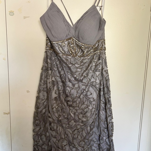BNWT Sue Wong platinum beaded cocktail dress - Picture 2 of 9